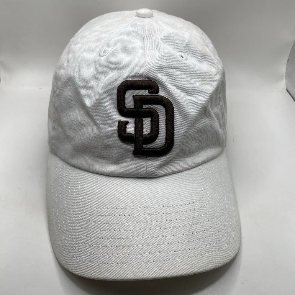 San Diego‎ Padres White Dye 47 Brand Clean Up Strapback VGC Cotton Cleaned